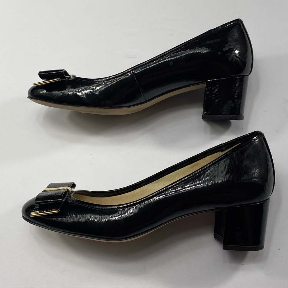 MICHAEL KORS Black Caroline Mid Heel Pumps Size:6 M